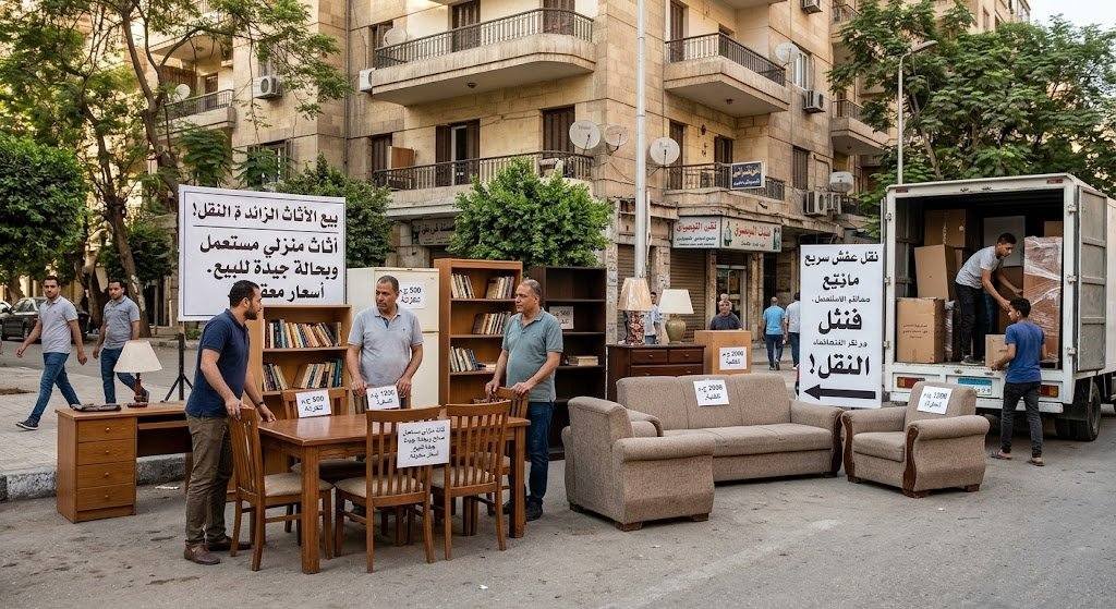 بيع الأثاث الزائد قبل النقل